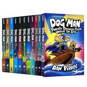 무작위 1Book 새로운 2023 오리지널 인기 만화책 Dog Man 8 Dav Pilkey Dogman 어린이를위한 영어 소설 책의 모험
