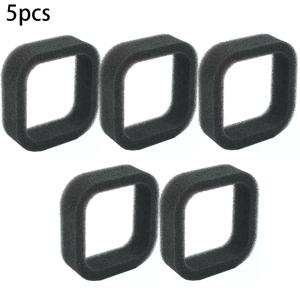 5pcs 블랙 에어 필터 필터 스폰지 정원 전동 공구 액세서리 잔디 깎는 기계 트리머 스트리머 교체 부품 50mm X 43mm