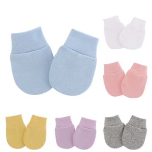 2PCS 아기 안티 긁는 부드러운 목화 장갑 신생아 보호 얼굴 스크래치 방지 장갑 어린이 유아 핸드 가드 용품