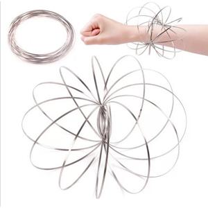 Flowtoy Magic Fidget Ring Toroflux 놀라운 흐름 링 장난감 키네틱 스프링 장난감 재미 있은 야외 게임 지능형 장난감 Fidget Kids Gift