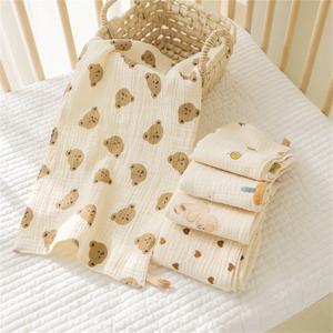 코튼 모슬린 베이비 페이스 타올 신생아 유치원 핸드 타올을위한 긴 트림 천 유아 침 흘리는 Bibs Washcloth Baby Items