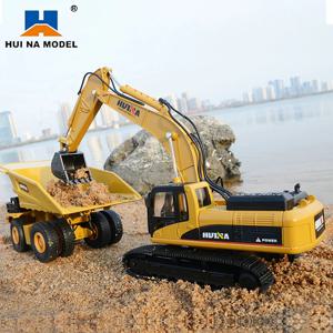 HUINA 1:50 합금 장난감 스케일 다이캐스트 패턴 유압 Navvy 로더 불도저 엔지니어링 건설 자동차 소년 선물