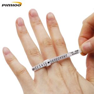 PHYHOO 플라스틱 영국 미국 EU JP HK 크기 링 크기 측정 도구 핑거 게이지 링 Sizer 벨트 측정 도구 쥬얼리 액세서리