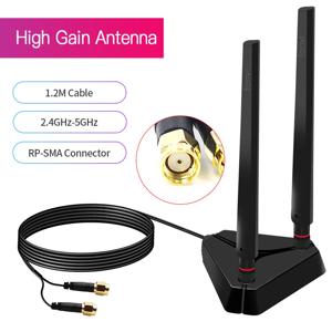 WiFi 안테나 RP-SMA 수 커넥터 AX210 AX200 PCI-E WiFi 네트워크 카드 어댑터 무선 라우터 데스크탑 용 듀얼 밴드 2.4GHz 5GHz