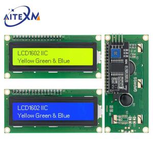 LCD1602 I2C 디스플레이 모듈 Arduino용 파란색 녹색 화면 5V PCF8574 IIC 어댑터 Llate