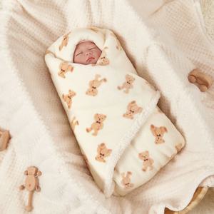 겨울 아기 ​​담요 양털 신생아 침구를위한 따뜻한 이불 아기 Swaddle Wrap 플란넬 양고기 부드러운 아기 유모차 담요 Manta Bebe