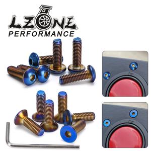 LZONE - 6PC/LOTS 번트 티타늄 스티어링 휠 볼트는 많은 스티어링 휠에 적합합니다. 라운드 보스 키트 JR-LS06CR-R/T