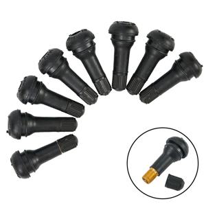 10 Pcs TR413 스냅 인 유형 고무 밸브 도구 튜브리스 타이어 밸브 줄기 고무 밸브 줄기 자동차 액세서리 부품 교체 검정