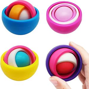 재미 있은 무한 플립 3D 공 자이로 스코프 Fidget 장난감 어린이를위한 십대 소년 소녀 성인 ADHD 자폐증 스트레스 손가락 자이로 스피너 완화