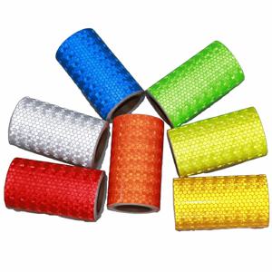 자전거용 벌집 모양 반사 스티커, PVC 야간 가시성, 방수 반사 테이프 안전 필름, 5M 경고, 10cm