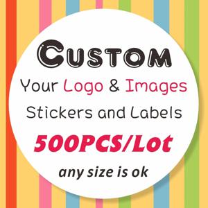 500PCS 사용자 정의 스티커 및 사용자 정의 로고 웨딩 생일 선물 상자 스티커 DIY 자신의 스티커 스티커를 개인화