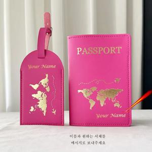 유럽 연합 지도 귀여운 지도 여권 케이스, 수하물 태그 포함, 맞춤형 여권 커버, 여행 지갑, 정리함 여행 액세서리