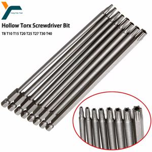 8Pcs Torx 스크루 드라이버 비트 1/4 ''생크 육각 바람 드릴 헤드 150mm 200mm 나사 렌치 마그네틱 스타 T8 T10 T15 T20 T25 T27 T30 T40