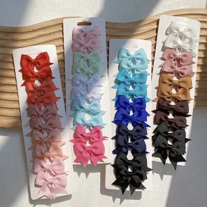 10Pcs 귀여운 활 아기 헤어 클립 캔디 컬러 소녀 공주 머리핀 바레트 어린이 헤어 액세서리