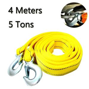 1 Pcs 3M/4M 자동차 견인 케이블 헤비 듀티 3Ton/5Ton 트레일러 로프 견인 끌어 오기 로프 스트랩 후크 밴 도로 복구 자동차 액세서리