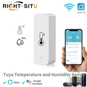 Tuya WiFi 스마트 온도 및 습도 센서 배터리 구동 ZigBee 스마트 홈 보안 Alexa Google 홈과 함께 작동