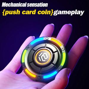 Fidget Spinner 아빠 동전 푸시 카드 스트레스 릴리버 장난감 금속 손가락 끝 자이로 스코프 스피닝 탑 데스크 EDC 성인용 어린이 선물