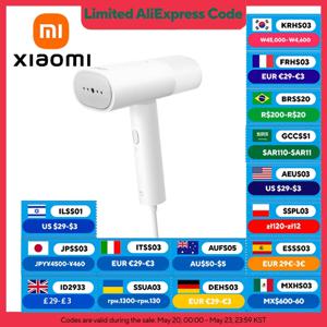 새로운 XIAOMI MIJIA 핸드 헬드 의류 기선 2 철 홈 전기 스팀 청소기 휴대용 접이식 진드기 제거 플랫 다림질 기계