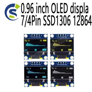 0.96 인치 IIC SPI 직렬 7/4Pin 흰색/파란색/노란색 파란색/노란색 OLED 디스플레이 모듈 SSD1306 12864 Arduino 용 LCD 스크린 보드