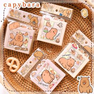 카와이 편지지 사무용품 학교 용품 미니 휴대용 노트북 일일 메모 용 소형 메모장 capybara 메모 패드