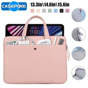 CASEPOKE 여성용 노트북 케이스 13.3in 14.6in 15.6in 태블릿 용 핸드백 Moblie Phone 노트북 가방 Macbook Air Pro 용 Lenovo Xiaomi HP