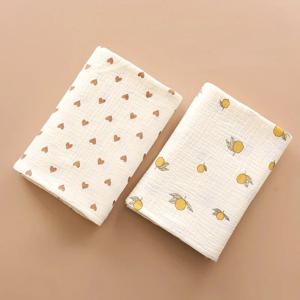 100X100cm 모슬린 사각형 아기 Swaddle 담요 신생아 기저귀 침구 면화 유모차 담요 귀여운 부드러운 인쇄 아기 수건 포장 ﻿