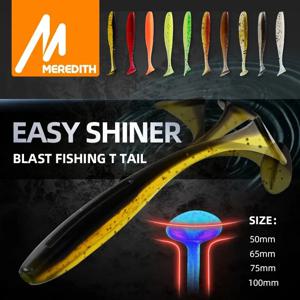 MEREDITH Easy Shiner 낚시 미끼 50mm 65mm 75mm 100mm Wobblers 잉어 낚시 소프트 미끼 실리콘 인공 플라스틱 미끼