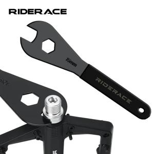 RIDERACE 자전거 페달 렌치 15mm MTB 산악 자전거 허브 용 내구성 설치 리무버 제거 스패너 도로 사이클링 수리 도구