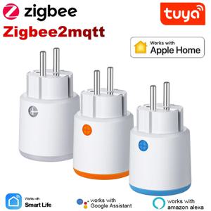 스마트 지그비 플러그 소켓 3680W 16A 전력 에너지 모니터링 타이머 스위치 EU 콘센트 홈 어시스턴트 Zigbee2mqtt