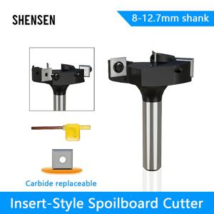 1Pc 8 12 12.7mm CNC 표면 라우터 비트 인서트 스타일 스포일러 페이스 엔드 밀링 커터 유형 플레너 슬롯 비트 목재 도구