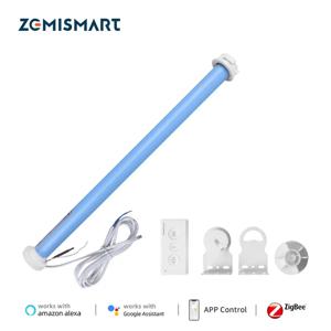 Zemismart Zigbee 스마트 롤러 쉐이드 모터(37mm 튜브용)는 Tuya Alexa Google 홈 음성 전기 엔진 블라인드 셔터와 함께 작동합니다.