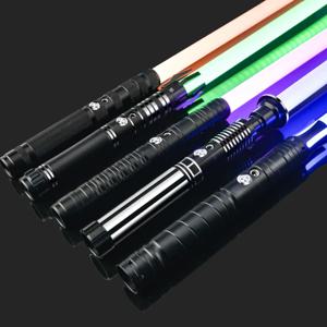 금속 알루미늄 핸들 LED 광선검 RGB 16색 가변 금속 핸들 광선검, 사운드 효과 FX 결투 광선검