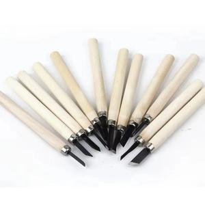 Galacok12pcs 기본 목재 절단을위한 나무 조각 치즐 나이프 DIY 도구 및 자세한 목공 Gouges 핸드 툴 GYH