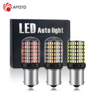 2pcs 1156 BA15S P21W BAU15S PY21W 7440 W21W P21/5W 1157 BAY15D 7443 3157 LED 전구 144smd CanBus 램프 역방향 회전 신호등