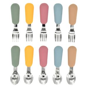 유아용 식사 식기 세트, 어린이 용품, 316 스테인리스 스틸, 유아용 식기류 커트레이, 만화 유아용 음식 급식 스푼 포크