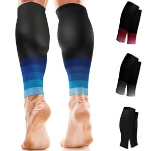 1 쌍 송아지 지원 압축 슬리브 여성용 남성용 20-30mmHg Footless Leg Socks 야외 스포츠 마라톤