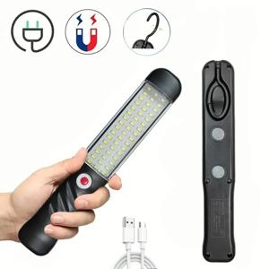 휴대용 자기 자동 수리 작업 빛 자동차 수리 낚시 긴급 상황에 대 한 자석 후크와 USB 충전식 LED 손전등