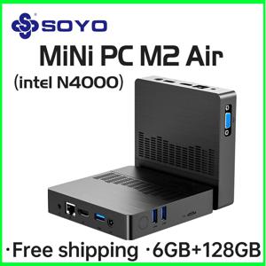 MLLSE 듀얼 밴드 와이파이 블루투스 USB 미니 PC, M2 에어 인텔 제미니 레이크 N4000, 윈도우 11, 6GB RAM, 128GB ROM