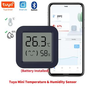 블루투스 온도 습도 센서 미니 LCD 화면 스마트 Tuya APP 원격 음성 제어 Google 온도계 습도계