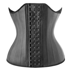 25 강철 뼈 라텍스 허리 트레이너 코르셋 Shapewear 슬리밍 배꼽 여성 바디 셰이퍼 모델링 스트랩 환원 거들