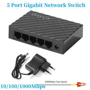 5 포트 1000Mbps 기가비트 네트워크 스위치 이더넷 스마트 스위처 고성능 RJ45 허브 인터넷 분배기 플러그 앤 플레이