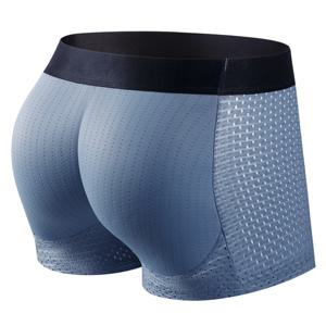 남성 트렁크 내장 가짜 엉덩이 엉덩이 기중 장치 강화제 반바지 복서 팬티 패딩 속옷 Shapewear 속옷 나일론 통기성