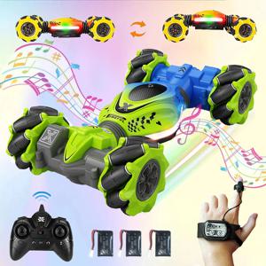 4WD RC 자동차 장난감 2.4G 라디오 원격 제어 자동차 RC 시계 제스처 센서 회전 트위스트 스턴트 드리프트 차량 장난감 어린이를위한