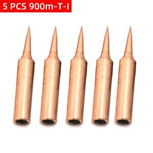 5pcs 900m-T-I 용접 도구 용접 액세서리 용 무연 납땜 인두 헤드 비트 납땜 인두 팁
