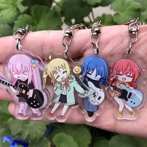 BOCCHI THE ROCK 애니메이션 코스프레 키 체인 배지 액세서리 Gotoh Hitori Yamada Ryo 코스프레 크리스마스 할로윈 펜던트 선물
