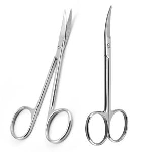 10cm/11.5cm/13cm/14cm/16 cm 동물 수의학 수의사 의료 스테인레스 스틸 외과 가위 직선 곡선 팁 이발 가위