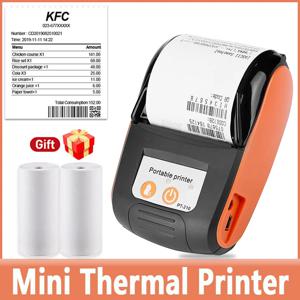 58mm 미니 휴대용 프린터 열 무선 블루투스 모바일 티켓 빌 POS 프린터 Windows/Android/iOS 시스템과 호환 가능