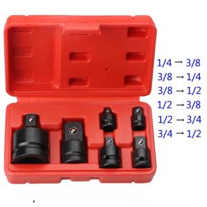 6Pcs 소켓 렌치 소켓 렌치 1/4 1/2 3/8 3/4 래칫 차단기 드라이브 스패너 세트 공압 슬리브 어댑터 렌치 핸드 도구 세트