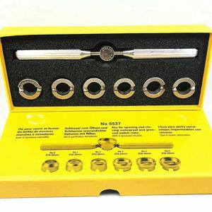 7 Pcs 시계 도구 시계 시계 오프너 수리 도구 세트 ROLEX 손목 시계 5537에 적합한 쉬운 오픈 시계 백 케이스
