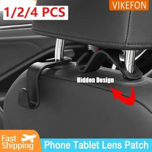 VIKEFON 1-4pcs 가방 자동차 클립 앞 좌석 머리 받침 주최자 홀더 자동 패스너 후크 행거 자동차 보관 인테리어 액세서리